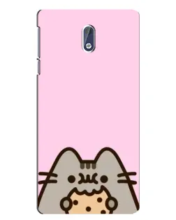 Чехол для Nokia 3 с картинкой «Pusheen и печенье»