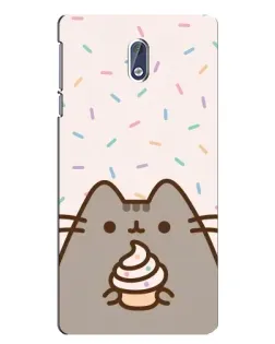 Чехол для Nokia 3 с картинкой «Пушин с кексом»