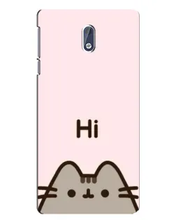 Чехол для Nokia 3 с картинкой «Пушин говорит Hi»