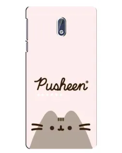 Чехол для Nokia 3 с картинкой «Pusheen логотип»