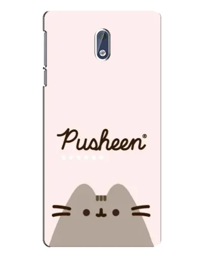 Чехол для Nokia 3 с картинкой «Pusheen логотип»