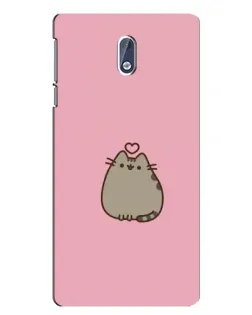 Чехол для Nokia 3 с картинкой «Pusheen сердце»