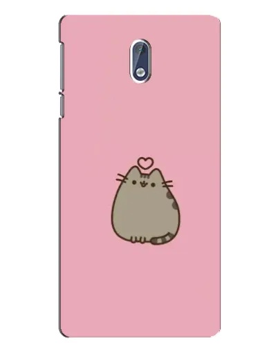 Чехол для Nokia 3 с картинкой «Pusheen сердце»