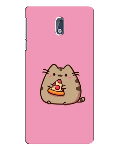 Чехол для Nokia 3 с картинкой «Пушин с пиццей»