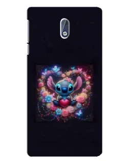Чохол для Nokia 3 з картинкою «Stitch у квітах» Чохол для Nokia 3 з картинкою «Stitch у квітах»