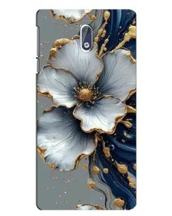 Чохол для Nokia 3 з картинкою «Біла квітка та золотий флюїд» Чохол для Nokia 3 з картинкою «Біла квітка та золотий флюїд»