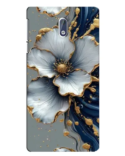 Чохол для Nokia 3 з картинкою «Біла квітка та золотий флюїд» Чохол для Nokia 3 з картинкою «Біла квітка та золотий флюїд»