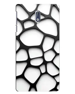 Чехол для Nokia 3 с картинкой «Белая объемная сетка»