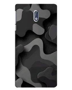 Чохол для Nokia 3 з картинкою «Темний абстрактний камуфляж» Чохол для Nokia 3 з картинкою «Темний абстрактний камуфляж»