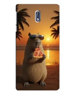 Чохол для Nokia 3 з картинкою «Капібара з піцою» Чохол для Nokia 3 з картинкою «Капібара з піцою»