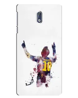 Чехол для Nokia 3 с картинкой «Акварельный Месси Барселона» Чехол для Nokia 3 с картинкой «Акварельный Месси Барселона»