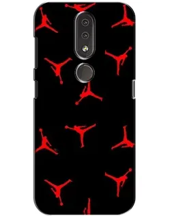 Чехол для Nokia 4.2 с картинкой «Jordan Red Pattern» Чехол для Nokia 4.2 с картинкой «Jordan Red Pattern»