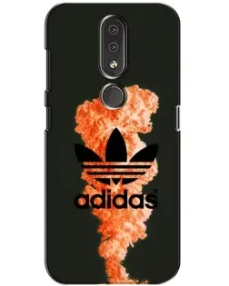 Чехол для Nokia 4.2 с картинкой «Оранжевый дым Adidas»
