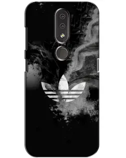 Чехол для Nokia 4.2 с картинкой «Абстрактный дым Adidas»