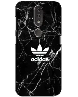 Чехол для Nokia 4.2 с картинкой «Белый мрамор Adidas»