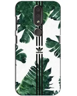 Чехол для Nokia 4.2 с картинкой «Пальмовые листья адидас»