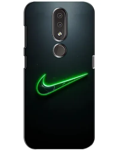 Чехол для Nokia 4.2 с картинкой «Неоновый контур Nike»