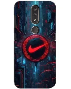 Чехол для Nokia 4.2 с картинкой «Техногенный стиль Nike»