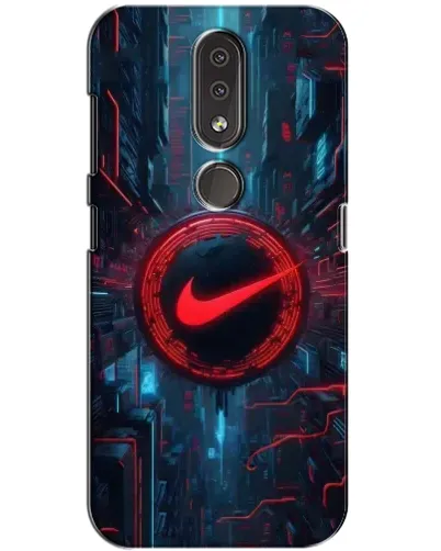 Чехол для Nokia 4.2 с картинкой «Техногенный стиль Nike»