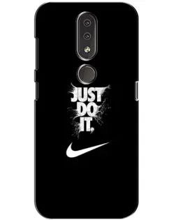 Чехол для Nokia 4.2 с картинкой «Текстовый принт Nike»