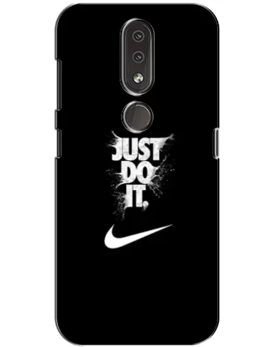 Чехол для Nokia 4.2 с картинкой «Текстовый принт Nike»