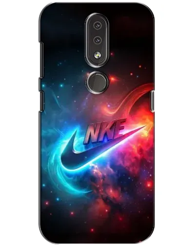 Чехол для Nokia 4.2 с картинкой «Огненный логотип Nike»