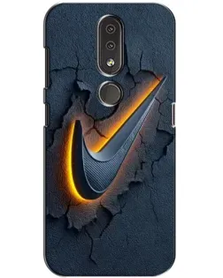 Чехол для Nokia 4.2 с картинкой «Объемный логотип Найк»