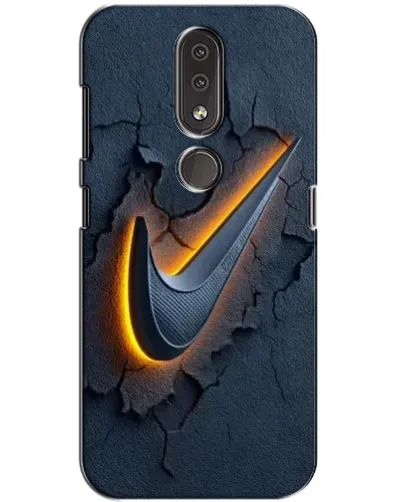 Чехол для Nokia 4.2 с картинкой «Объемный логотип Найк»