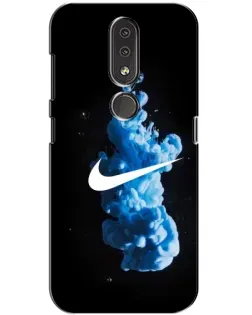 Чехол для Nokia 4.2 с картинкой «Nike и синий дым»