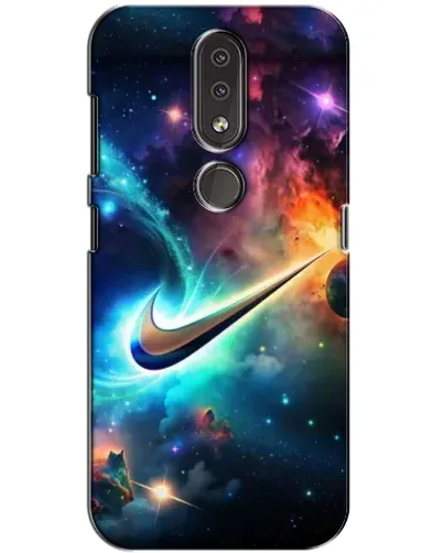 Чехол для Nokia 4.2 с картинкой «Космический Nike Swoosh»