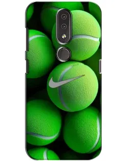 Чехол для Nokia 4.2 с картинкой «Теннисные мячи Найк»