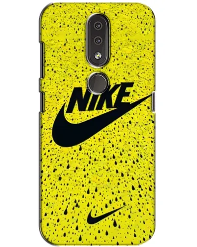Чехол для Nokia 4.2 с картинкой «Желтый текстурный Nike»