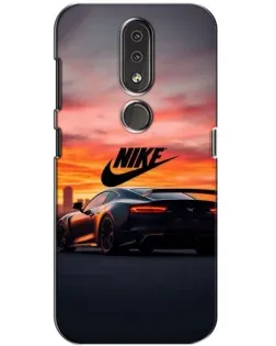 Чехол для Nokia 4.2 с картинкой «Nike и суперкар»