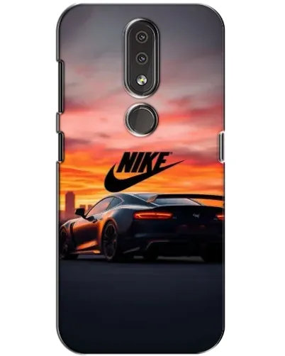 Чехол для Nokia 4.2 с картинкой «Nike и суперкар»
