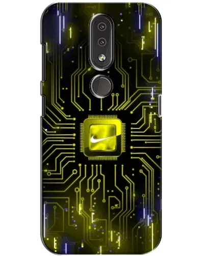 Чехол для Nokia 4.2 с картинкой «Nike — золотая искра»
