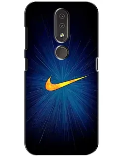 Чехол для Nokia 4.2 с картинкой «Синий пульс Nike»