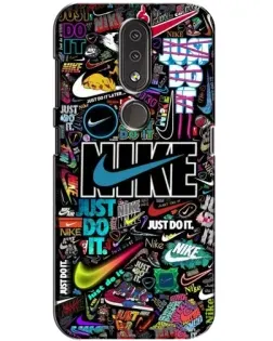 Чехол для Nokia 4.2 с картинкой «Яркий коллаж Nike»
