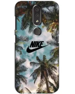 Чехол для Nokia 4.2 с картинкой «Тропический принт Nike»