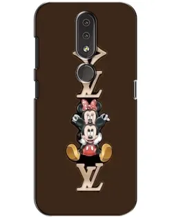 Чехол для Nokia 4.2 с картинкой «LV и Микки Маус»