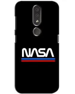 Чехол для Nokia 4.2 с картинкой «NASA — классика Red Blue» Чехол для Nokia 4.2 с картинкой «NASA — классика Red Blue»