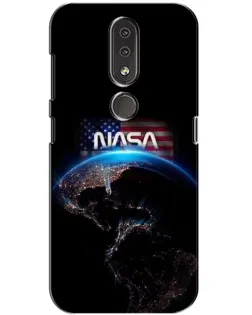 Чехол для Nokia 4.2 с картинкой «Земля из космоса NASA»