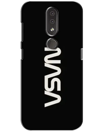 Чехол для Nokia 4.2 с картинкой «NASA — вертикальный логотип»