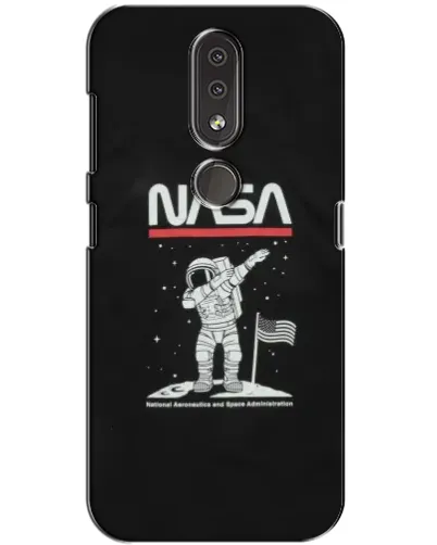 Чехол для Nokia 4.2 с картинкой «NASA — шагаем по Луне»