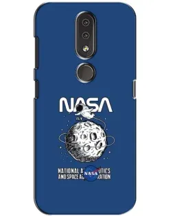 Чехол для Nokia 4.2 с картинкой «NASA — лунная миссия»