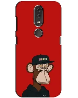 Чехол для Nokia 4.2 с картинкой «Bored Ape — красный фон» Чехол для Nokia 4.2 с картинкой «Bored Ape — красный фон»