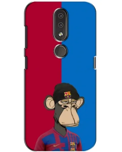 Чехол для Nokia 4.2 с картинкой «Bored Ape — фанат Барсы»
