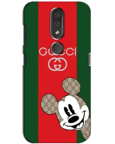 Чехол для Nokia 4.2 с картинкой «Gucci — полосы и Микки»