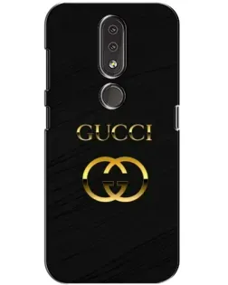Чехол для Nokia 4.2 с картинкой «Золотой логотип Gucci»