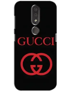 Чехол для Nokia 4.2 с картинкой «Gucci — красный логотип»