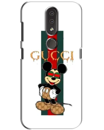 Чехол для Nokia 4.2 с картинкой «Микки Маус Gucci — полосы»